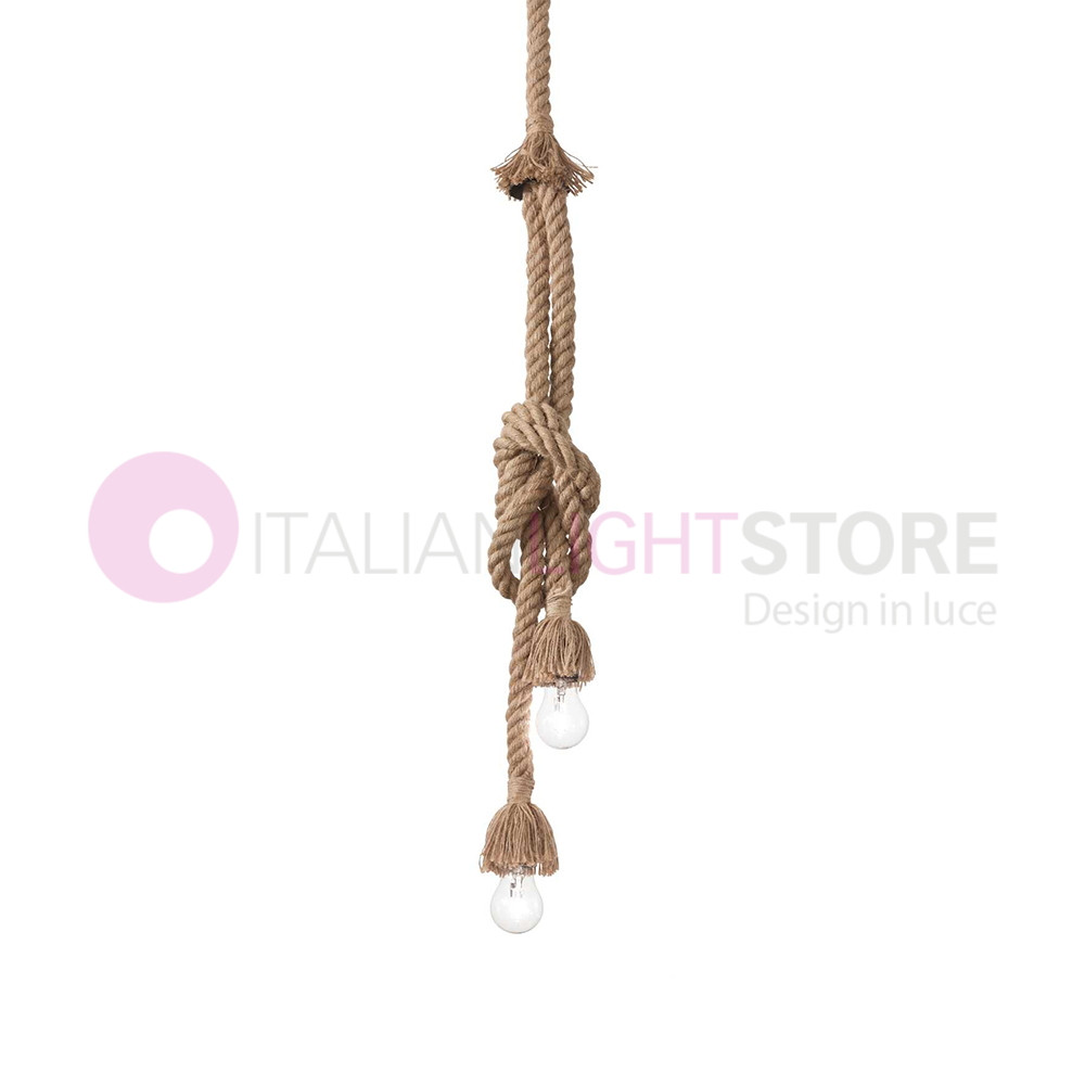 CANAPA SP2 134840 Ideal Lux Rustic Style Seil 2 Light Pendelleuchte