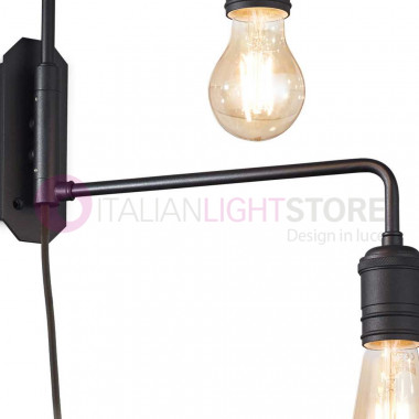 IDEAL LUX TRIUMPH 2 lights wall lamp, industrial design