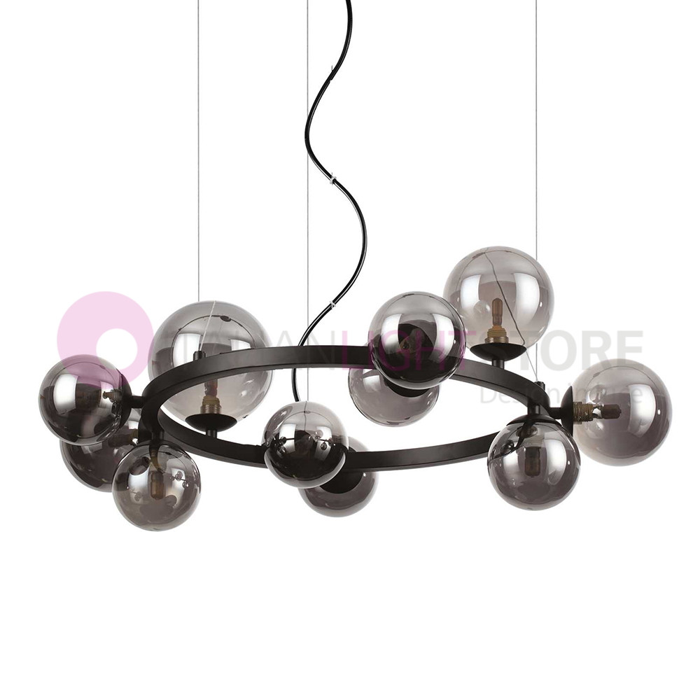 IDEAL LUX PERLAGE sp11 pendant lamp with led bulbs, modern design