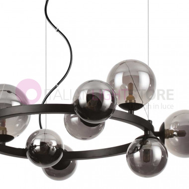 IDEAL LUX PERLAGE sp11 pendant lamp with led bulbs, modern design
