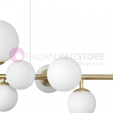 IDEAL LUX PERLAGE sp10 pendant lamp with led bulbs, modern design