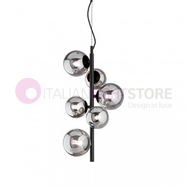 IDEAL LUX PERLAGE sp6 lampadario sospensione con lampadine led, design moderno