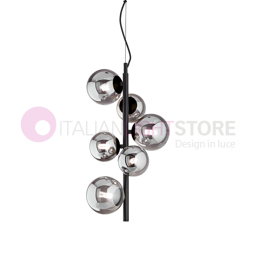 IDEAL LUX PERLAGE sp6 suspension avec ampoules led, design moderne