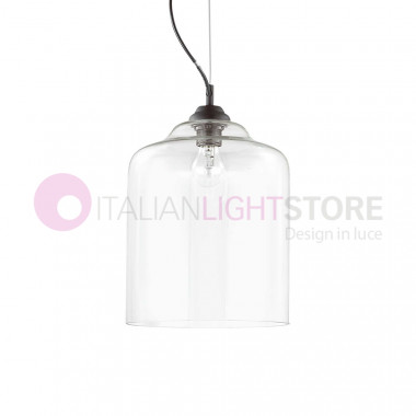 BISTRO' IDEAL LUX 112305 geblasenes Glas Hängeleuchter, Küche Beleuchtung Esstisch