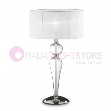 Ideal Lux Duchessa Lt1 Big 044491 glass table lamp with lampshade