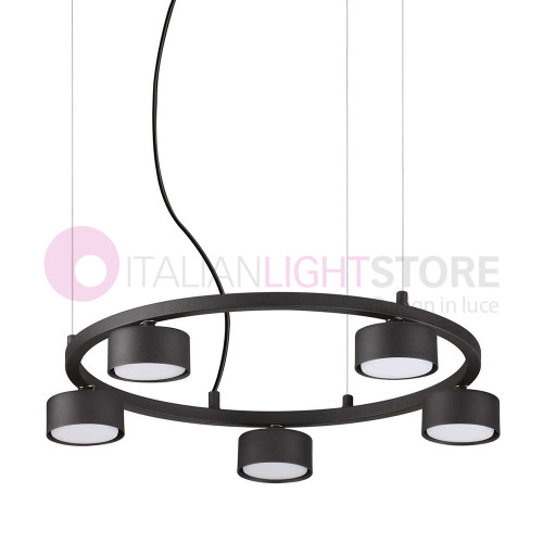 Ideal Lux Minor Circular Pendelleuchte mit 5 LED-Leuchten modernes minimalistisches Design