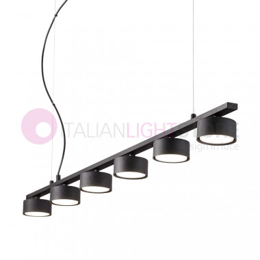 Ideal Lux Minor Linear Suspension 6 points led light modern minimal design