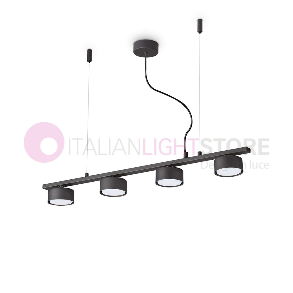 Ideal Lux Minor Linear Suspension with 4 points led light modern minimal design