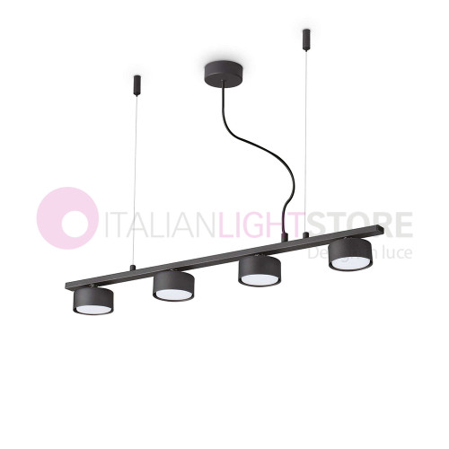 Suspension linéaire mineure Lux idéale avec 4 points de lumière LED design minimal moderne