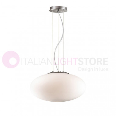 CANDY IDEAL LUX MODERN SUSPENSION in white blown glass