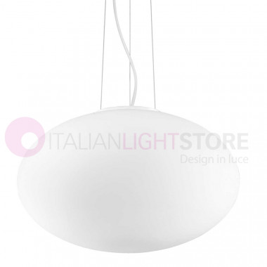 CANDY IDEAL LUX MODERN SUSPENSION LAMP in white blown glass - 086743