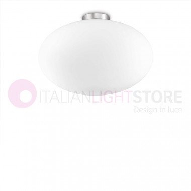 CANDY IDEAL LUX Modern ceiling lamp in white blown glass - 086781