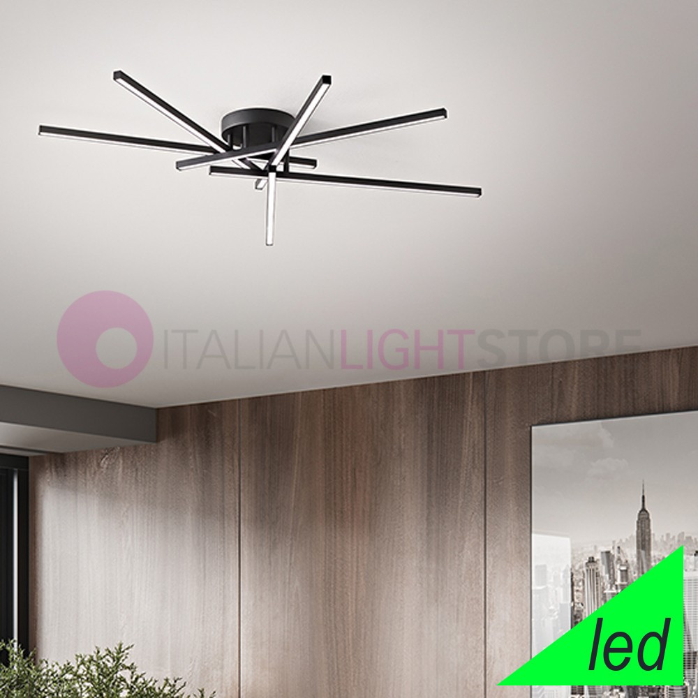 SYNCRO Plafoniera nera a LED Design Moderno d.112