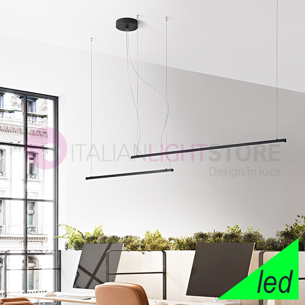 SYNCRO Black LED Pendelleuchte Modern Design 2 Profile Perenz 8054NCT