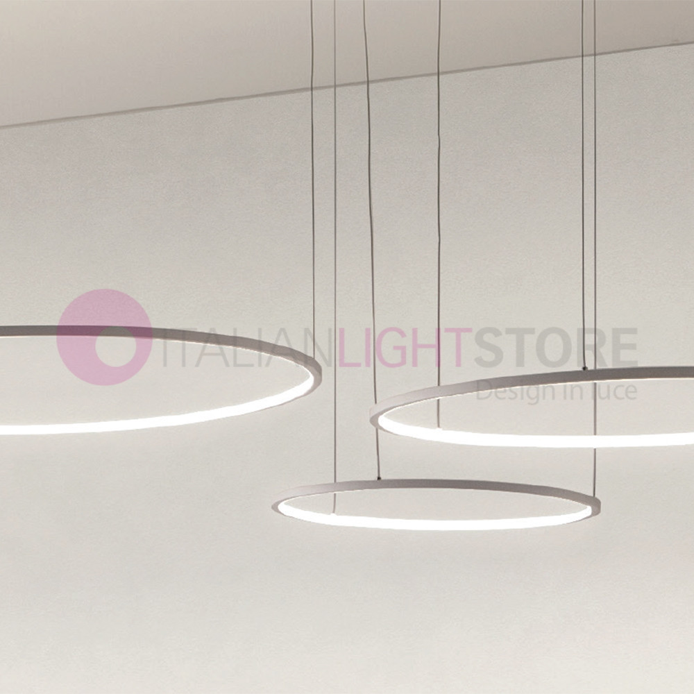 Moderne Trois Anneaux Hauteur réglable Lampe design suspension LED