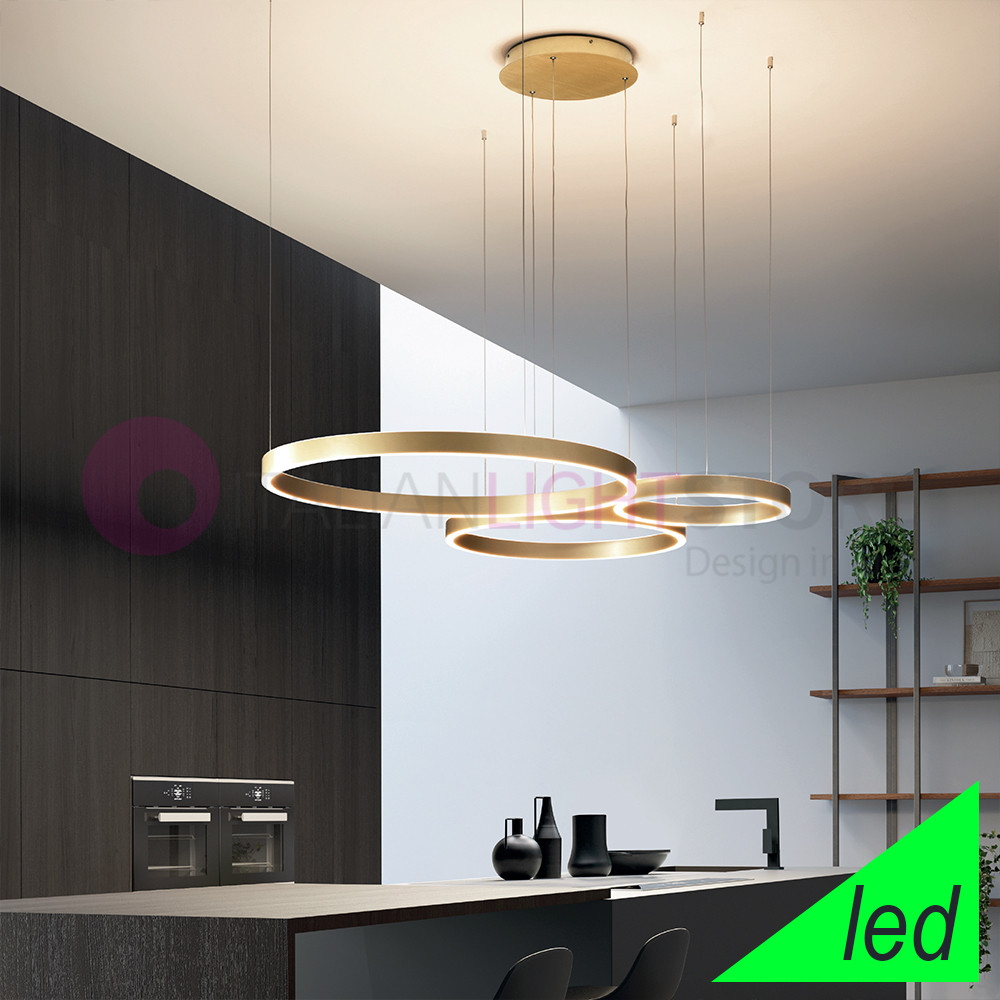 Oro bianco moderno lampadario a LED illuminazione per soggiorno