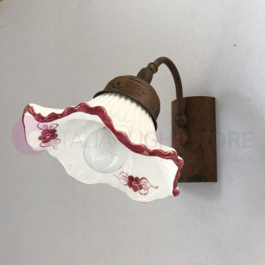 ANNA Applique Lampada a Parete in ceramica  Stile Rustico