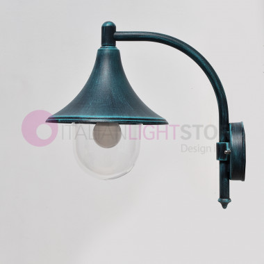 DIONE BLACK Lanterne murale en aluminium Classic Lampe d’extérieur 1902A-B4 Liberti Lampe
