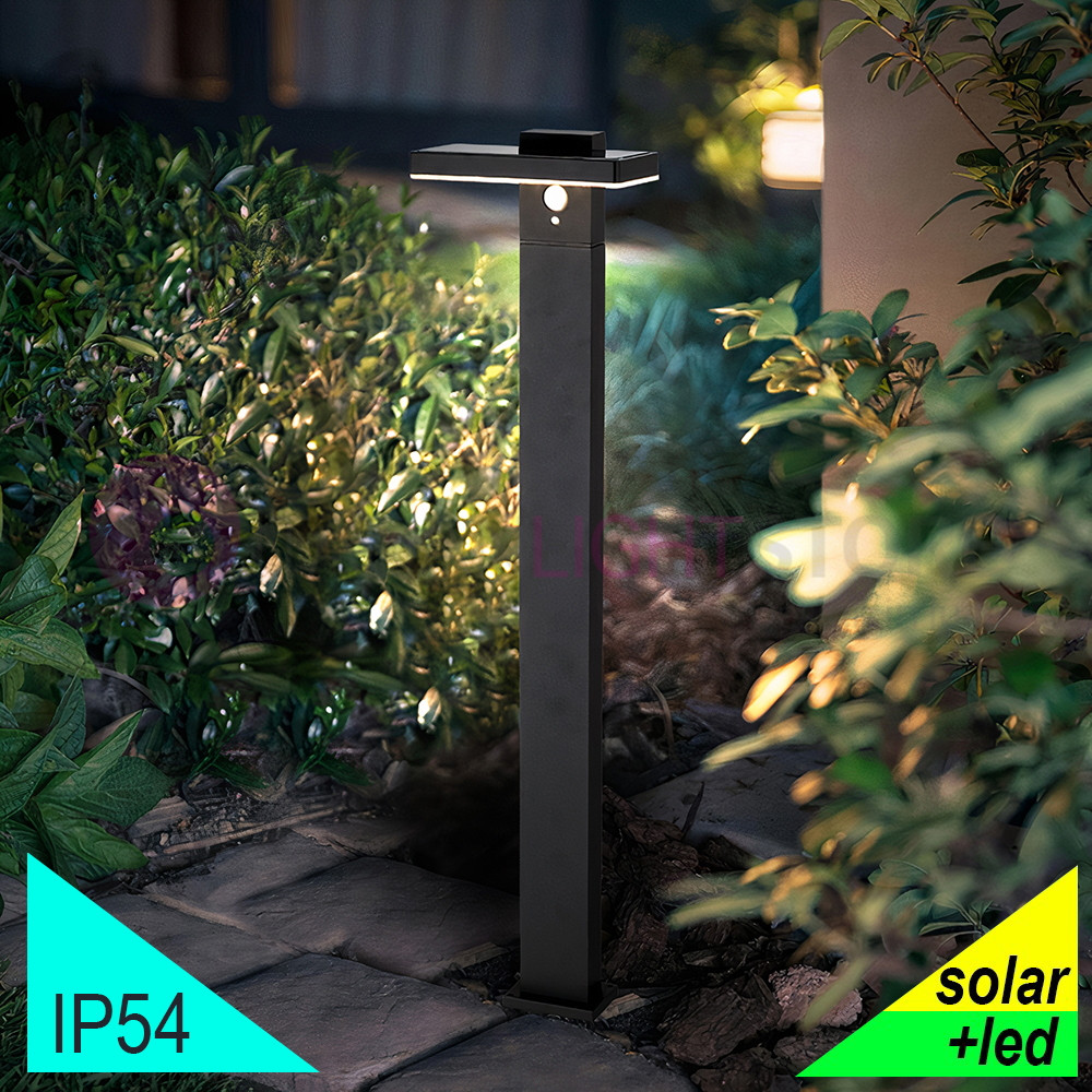 LMS-081 Lampe de jardin solaire avec panneau de capteur intégré