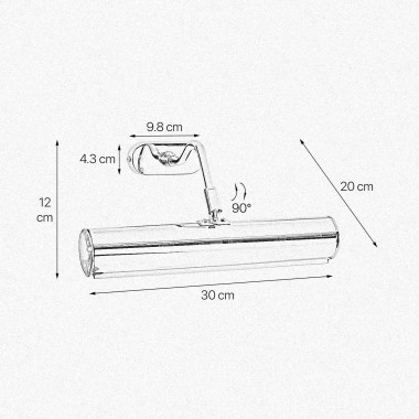 Réflecteur de lumière réglable éclairage miroir de salle de bain