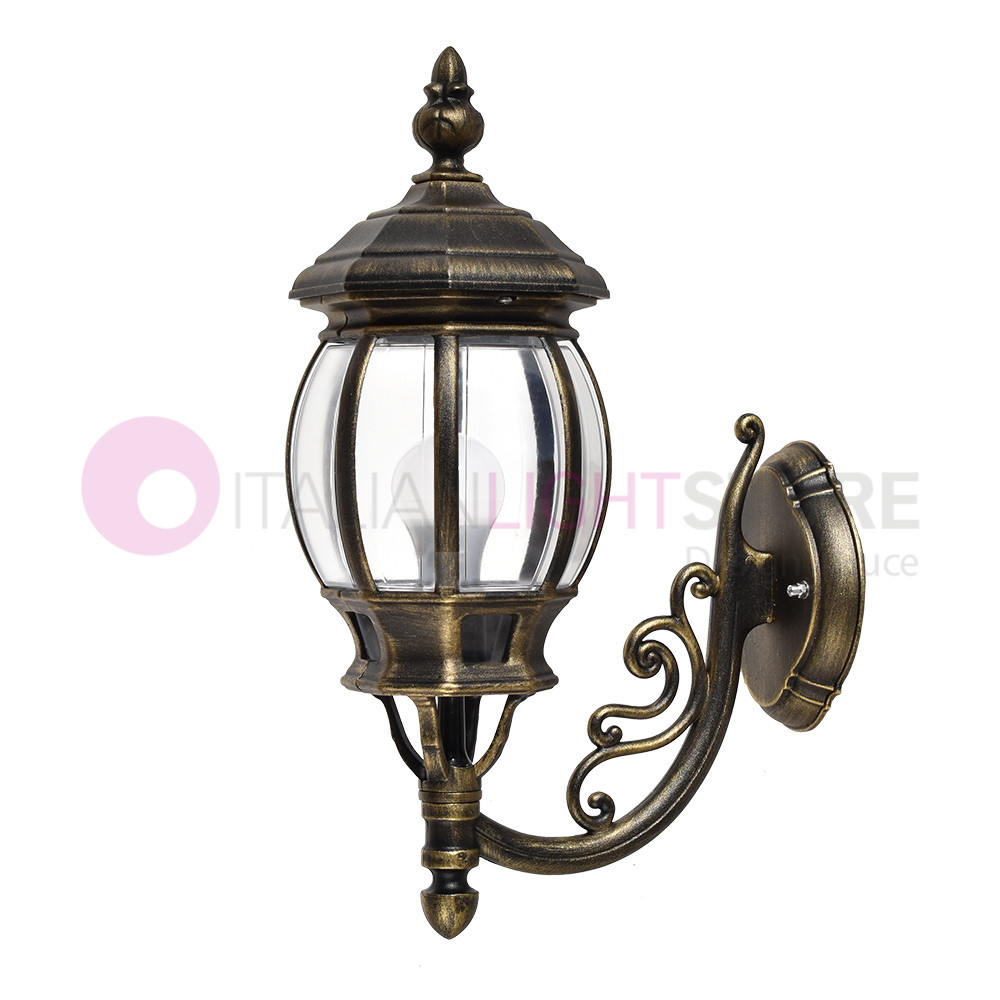 ENEA Lanterne Lampe Murale Extérieure Jardin 2401-B5R noir-or