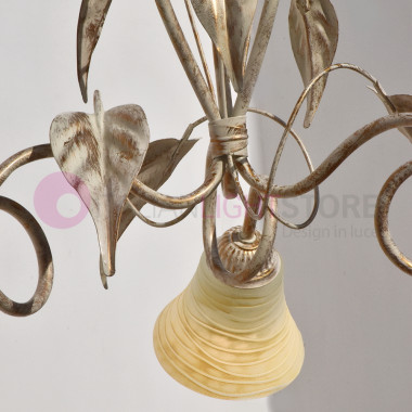 LAURA Iron chandelier with...