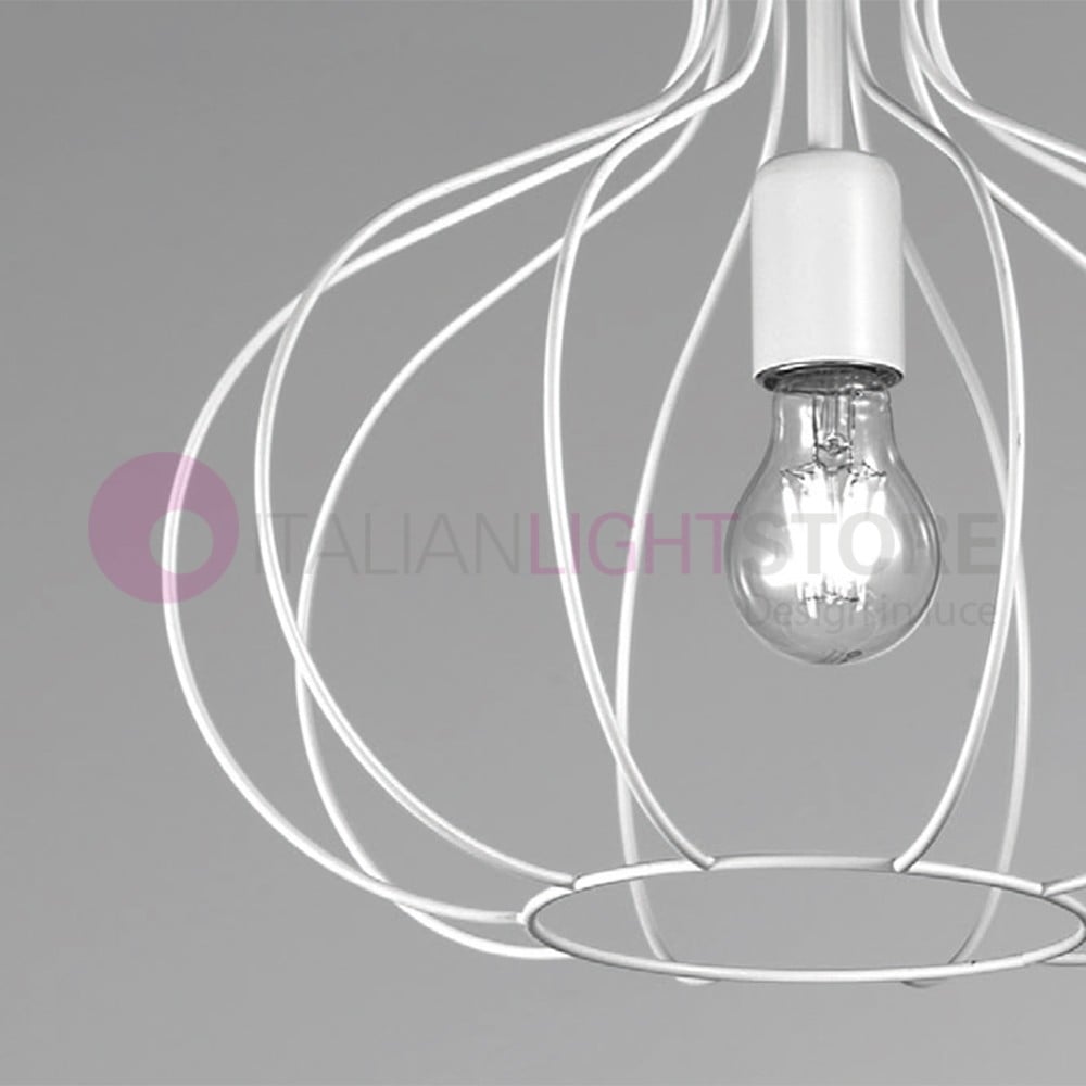 Lampada a sospensione Led Gotham 6 luci tubo di metallo anticato con