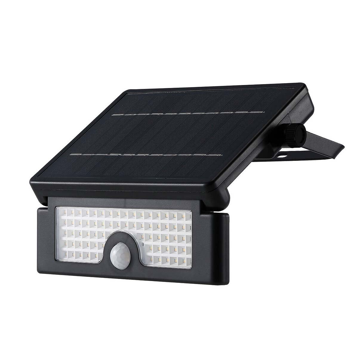 Luminea faretto LED solare da esterno: Set da 2 faretti a parete LED solari, sensore di movimento, 1.300 lm, 2x 1.800 mAh (faro solare con sensore di movimento